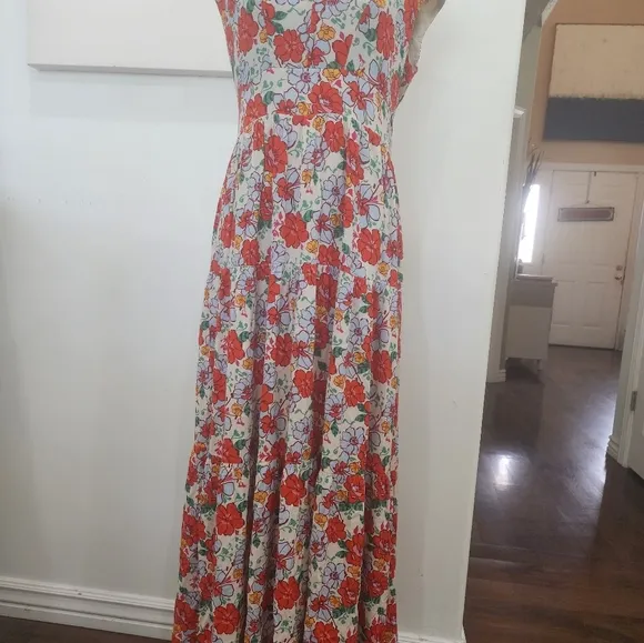 [ ALEXIA ADMORE] Women's size 6, &quot;summer poppy&quot; floral maxi tiered dress