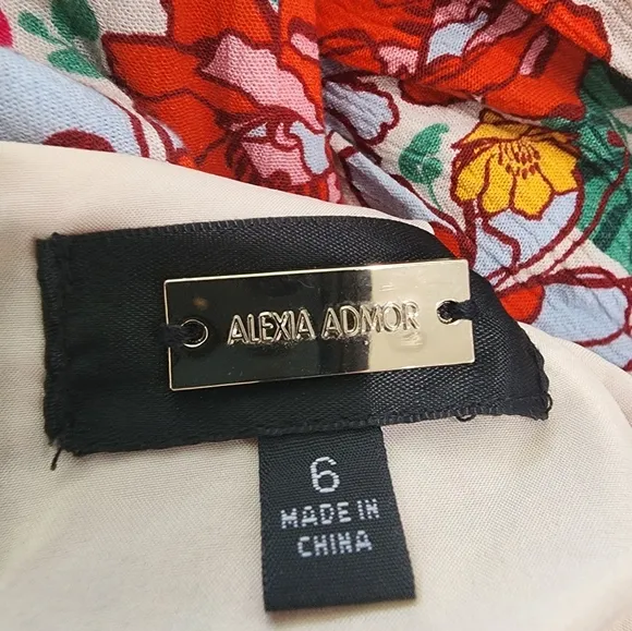 [ ALEXIA ADMORE] Women's size 6, &quot;summer poppy&quot; floral maxi tiered dress