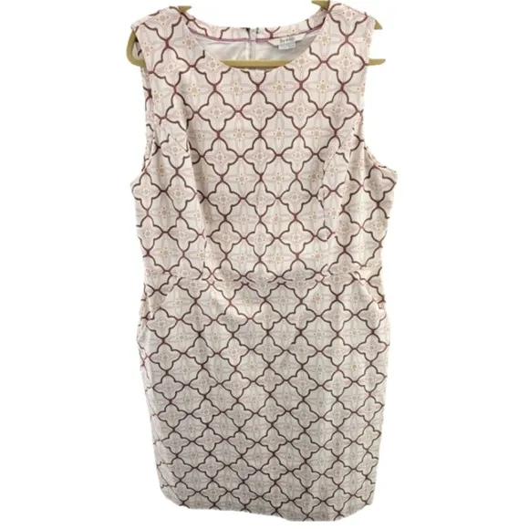 💠 Boben Beautiful Sleeveless Clover Shift Dress Zip Lined with Pockets 16L RARE