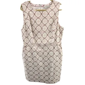 💠 Boben Beautiful Sleeveless Clover Shift Dress Zip Lined with Pockets 16L RARE