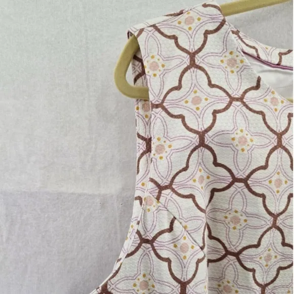 💠 Boben Beautiful Sleeveless Clover Shift Dress Zip Lined with Pockets 16L RARE