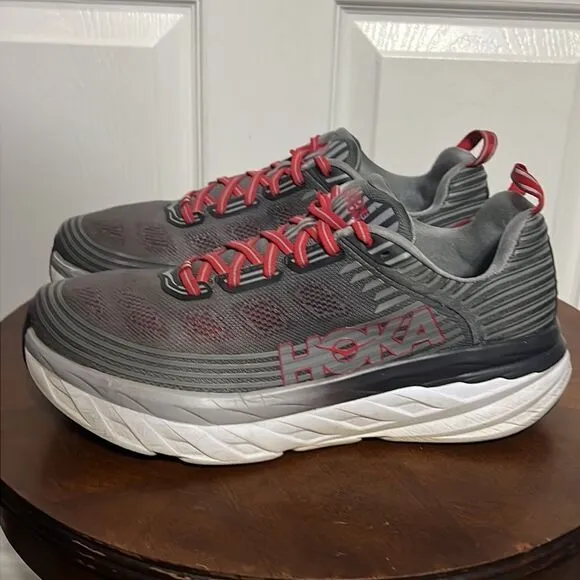 🔥🔥 HOKA ONE ONE BONDI 6 Running Shoes - Men Sz 10 - Good Condition 🔥🔥