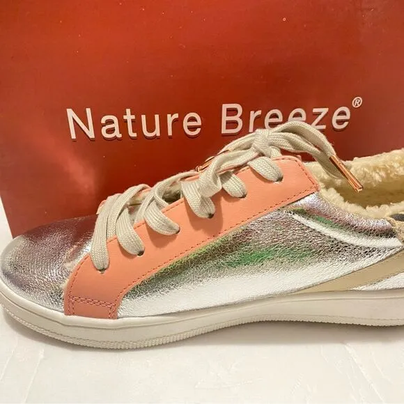 🛍️ Women’s  Natural Breeze Dale  Silver Metallic fashion Sneaker Size: 8 1/2💥