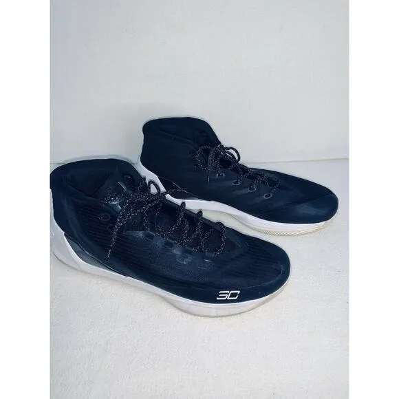 16 Under Armour Curry 3 Sneakers Mens Black White Basketball Shoes 1269279-006