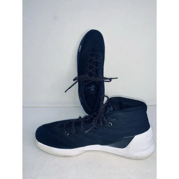 16 Under Armour Curry 3 Sneakers Mens Black White Basketball Shoes 1269279-006