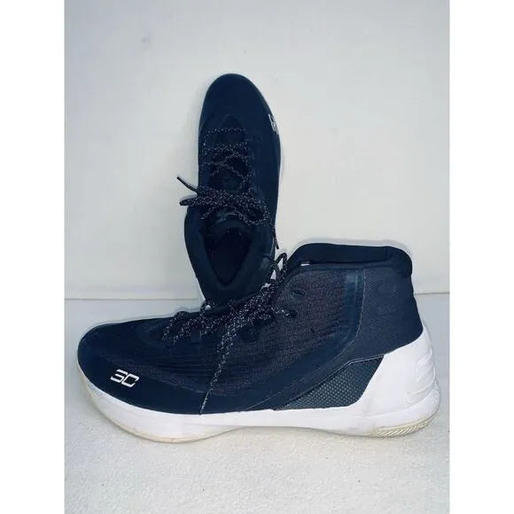 16 Under Armour Curry 3 Sneakers Mens Black White Basketball Shoes 1269279-006
