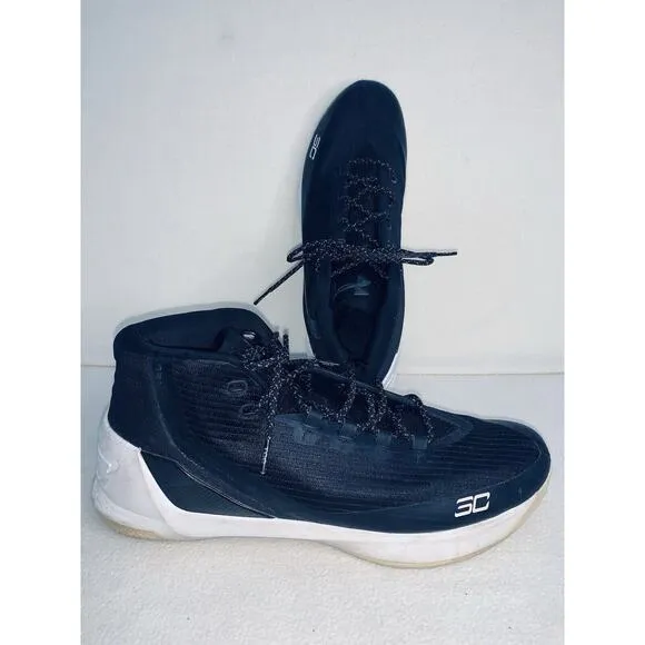16 Under Armour Curry 3 Sneakers Mens Black White Basketball Shoes 1269279-006