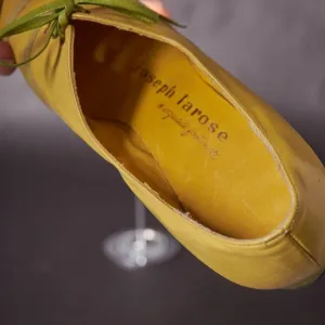 1970s Yellow and Lime Oxford Mod Shoes Heels
