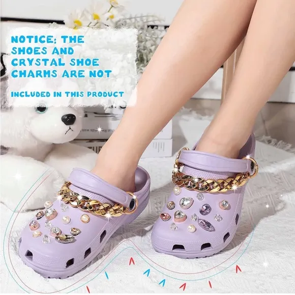 2 Luxurious Shoe Bling Chains