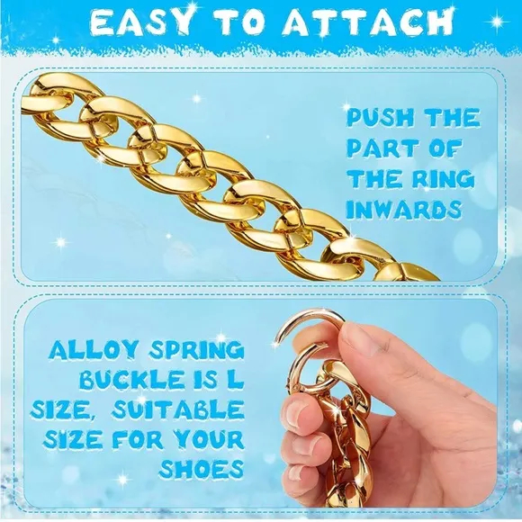 2 Luxurious Shoe Bling Chains