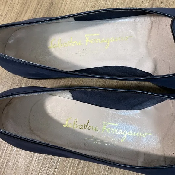 2 Pair Salvatore Ferragamo Women's Leather Shoes size 7A extra narrow
