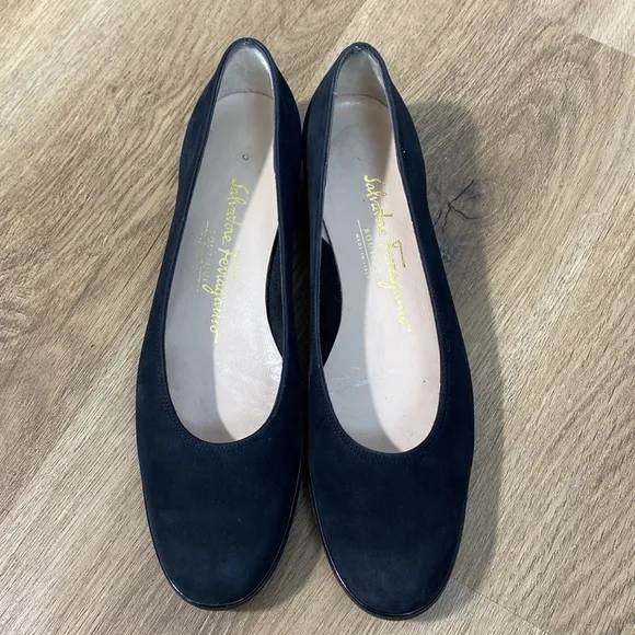 2 Pair Salvatore Ferragamo Women's Leather Shoes size 7A extra narrow