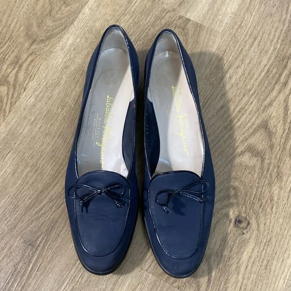 2 Pair Salvatore Ferragamo Women's Leather Shoes size 7A extra narrow