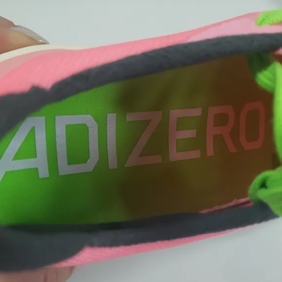 Adidas Adizero Boston 11 Beam Pink Green GX6656 Bright Neon Running shoes sz 6.5