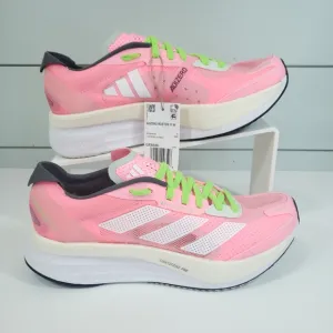 Adidas Adizero Boston 11 Beam Pink Green GX6656 Bright Neon Running shoes sz 6.5
