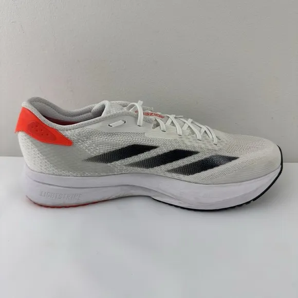 Adidas Adizero SL Running Shoes Men's Size 12.5 | White/Black/Red