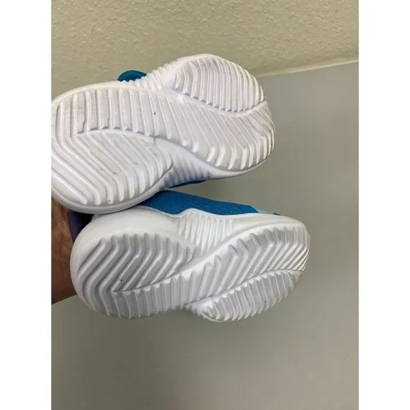Adidas  Disney Frozen II Elsa Blue White Sneaker Shoes Toddlers Kids Size 4