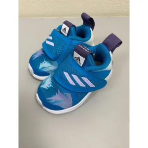 Adidas  Disney Frozen II Elsa Blue White Sneaker Shoes Toddlers Kids Size 4