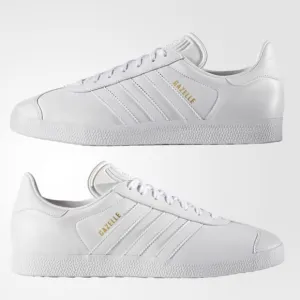 Adidas Gazelle Cloud White Gold Metallic Sneaker Shoe