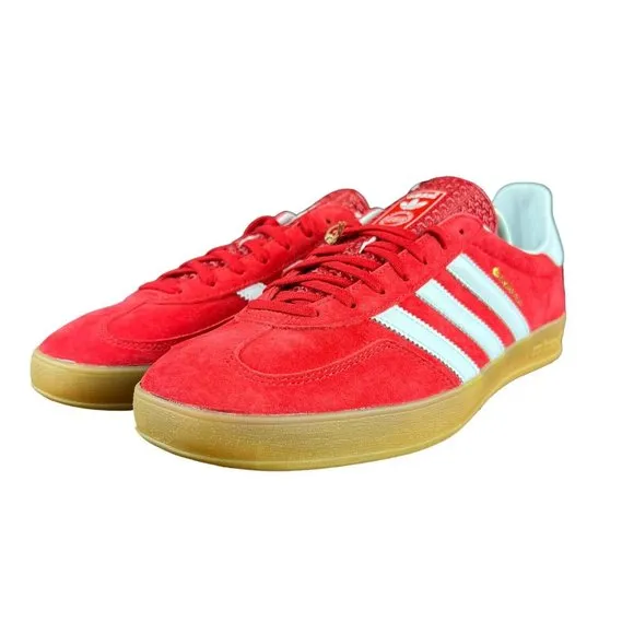 Adidas Gazelle Indoor Scarlet Red White Gum Suede Shoes H06261 Men's Sz 11 - 13
