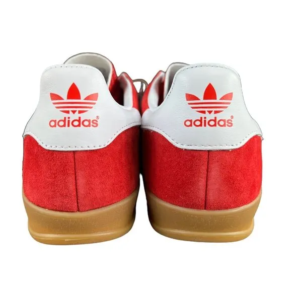 Adidas Gazelle Indoor Scarlet Red White Gum Suede Shoes H06261 Men's Sz 11 - 13