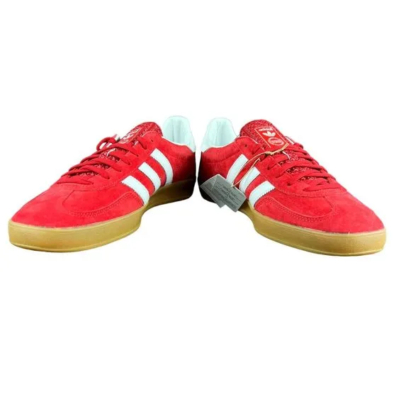 Adidas Gazelle Indoor Scarlet Red White Gum Suede Shoes H06261 Men's Sz 11 - 13