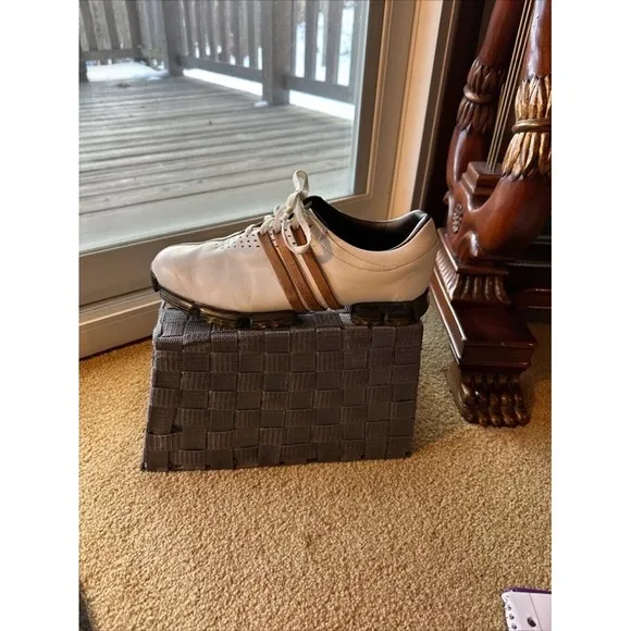 Adidas Golf Shoes, Tour 360‎ Cleats Men's Size 10, White/Brown