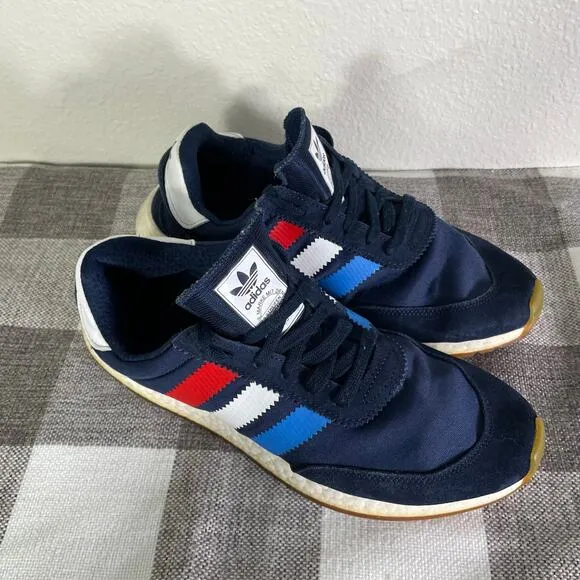 Adidas I-5923 Iniki Boost Navy Red White Men’s 9.5 BD7814 Running Shoes Retro