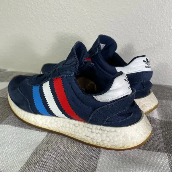 Adidas I-5923 Iniki Boost Navy Red White Men’s 9.5 BD7814 Running Shoes Retro