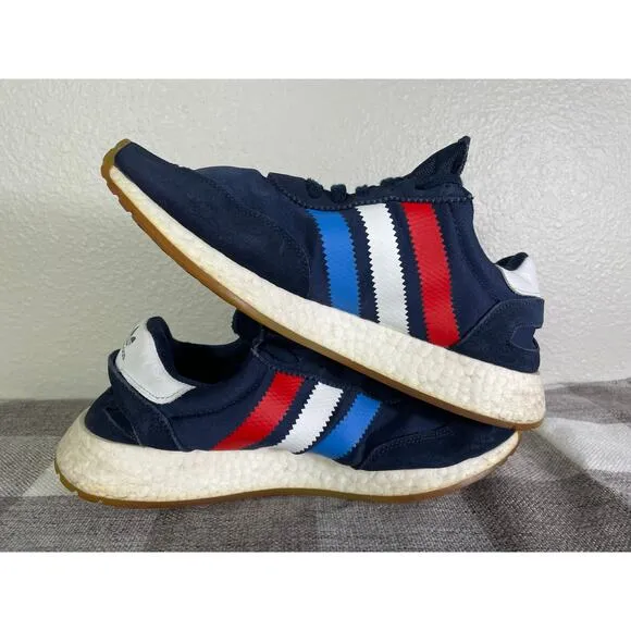Adidas I-5923 Iniki Boost Navy Red White Men’s 9.5 BD7814 Running Shoes Retro