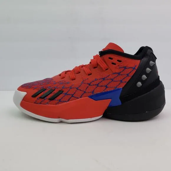 Adidas Marvel D.O.N. Issue 4 Spider-Man Boys Size 4.5Y Red Basketball Shoes