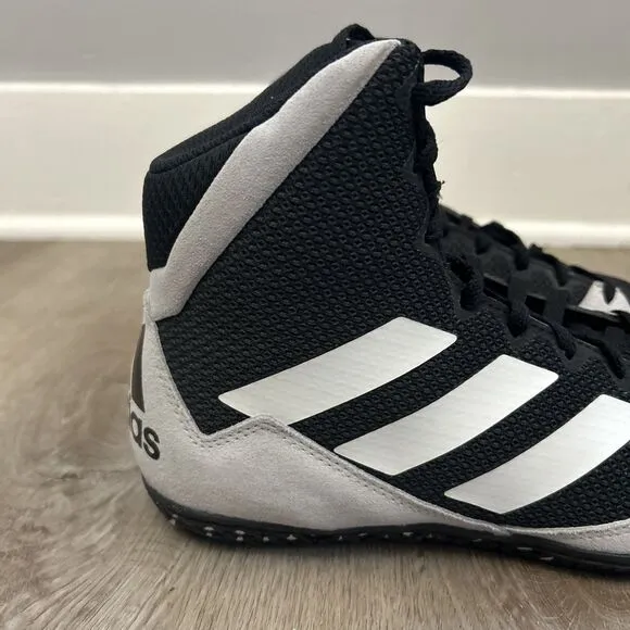 Adidas Mat Wizard 5 Mens Sz 6.5 Wrestling Shoes Black White MMA Boxing Footwear