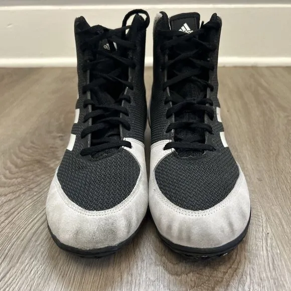 Adidas Mat Wizard 5 Mens Sz 6.5 Wrestling Shoes Black White MMA Boxing Footwear