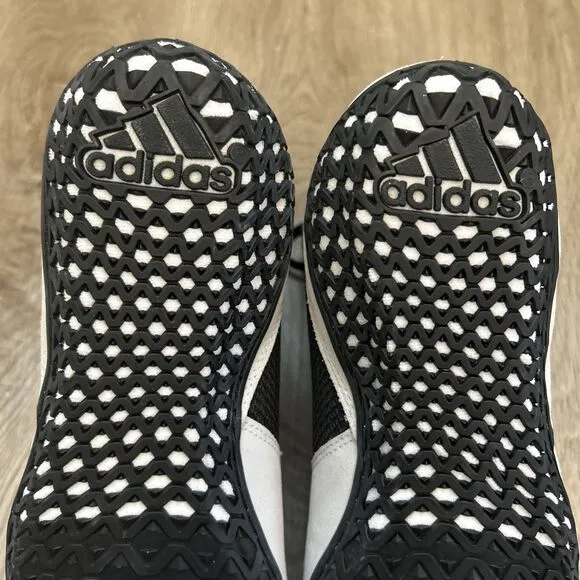 Adidas Mat Wizard 5 Mens Sz 6.5 Wrestling Shoes Black White MMA Boxing Footwear