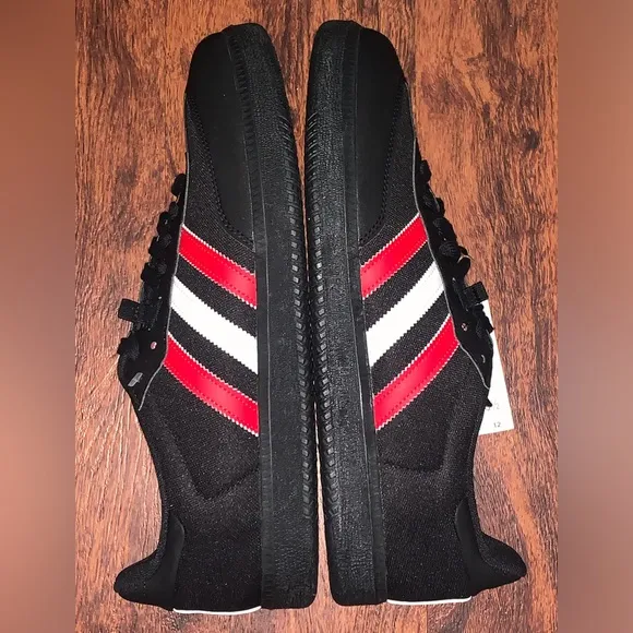 Adidas Men's Black and Red Sneakers