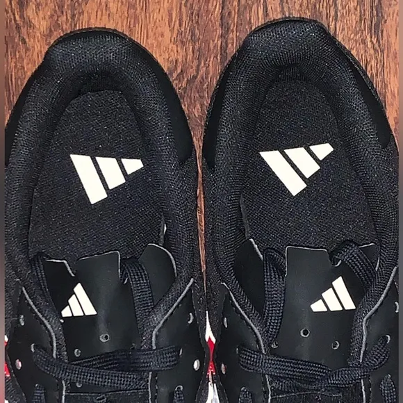 Adidas Men's Black and Red Sneakers