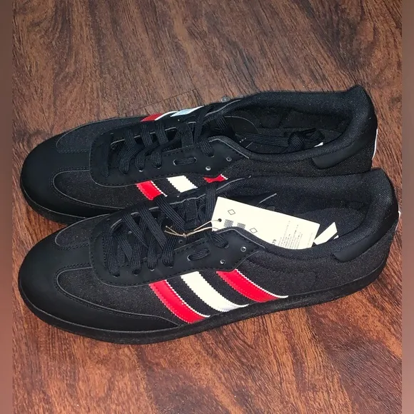 Adidas Men's Black and Red Sneakers
