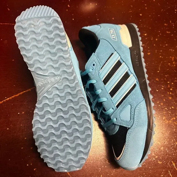 Adidas Mens Blue ZX 750 GW4210 Low Top Lace Up Running Shoes Sz US 9.5 or 11