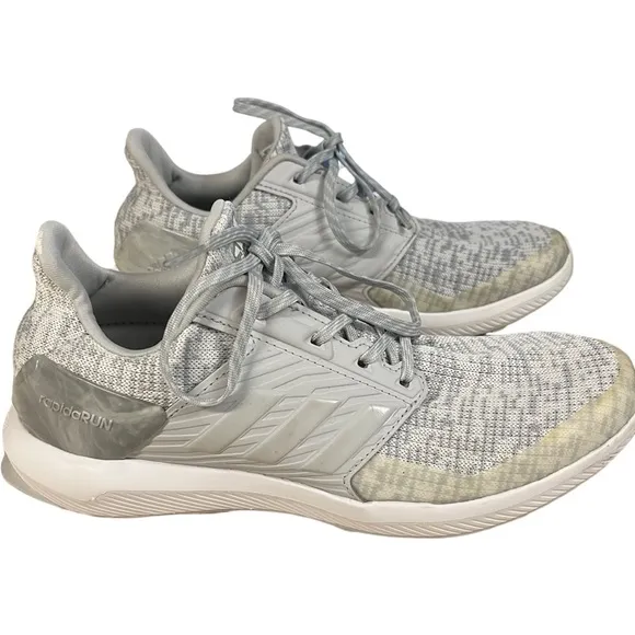 Adidas Mens Cloudfoam Rapidarun BZ0598 Gray Running Shoes Sneakers Size 5
