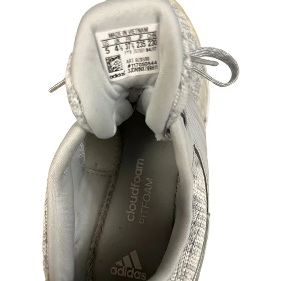 Adidas Mens Cloudfoam Rapidarun BZ0598 Gray Running Shoes Sneakers Size 5