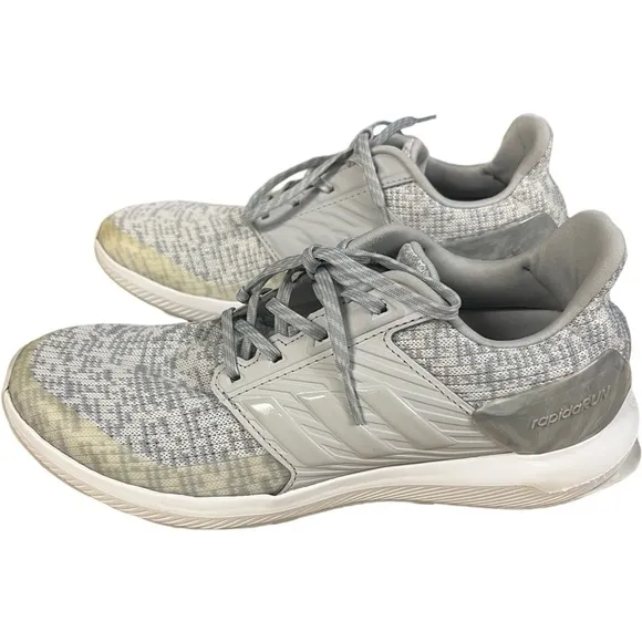 Adidas Mens Cloudfoam Rapidarun BZ0598 Gray Running Shoes Sneakers Size 5