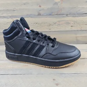 adidas Men's Hoops 3.0 Mid Basketball Shoes Core Black Gum