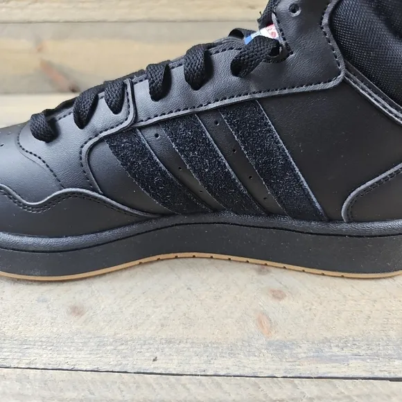 adidas Men's Hoops 3.0 Mid Basketball Shoes Core Black Gum