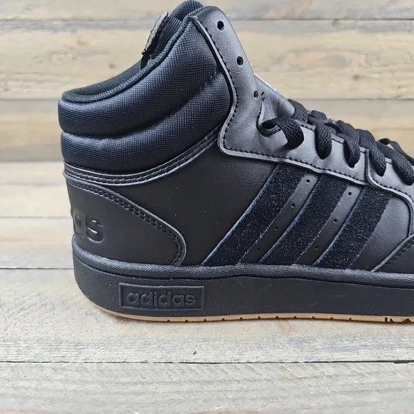 adidas Men's Hoops 3.0 Mid Basketball Shoes Core Black Gum