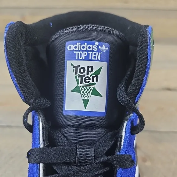 Adidas Men's Top Ten RB Originals High-Top Basketball Shoes Lucid Blue Green NEW