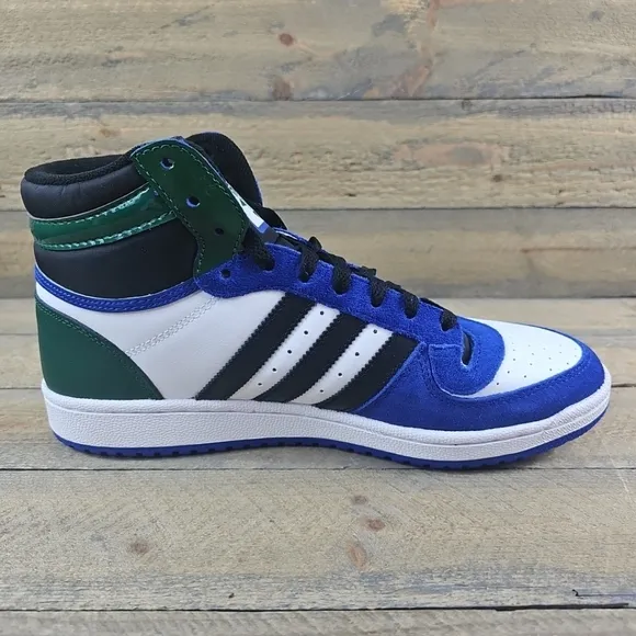 Adidas Men's Top Ten RB Originals High-Top Basketball Shoes Lucid Blue Green NEW
