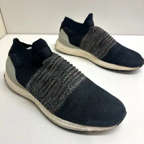adidas Men's UltraBoost Laceless &quot;Carbon&quot; 2018 Running Shoes Size 11.5
