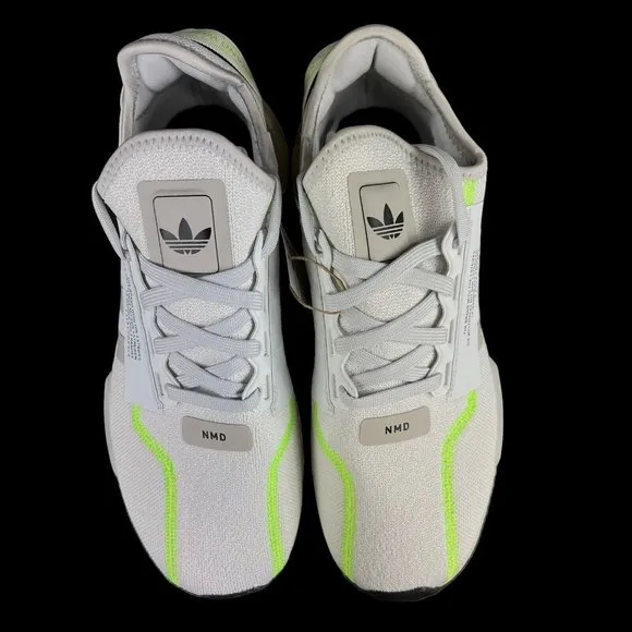 Adidas NMD_R1.V2 White Lime Green Shoes GY6165 Men's Sizes 9 - 13