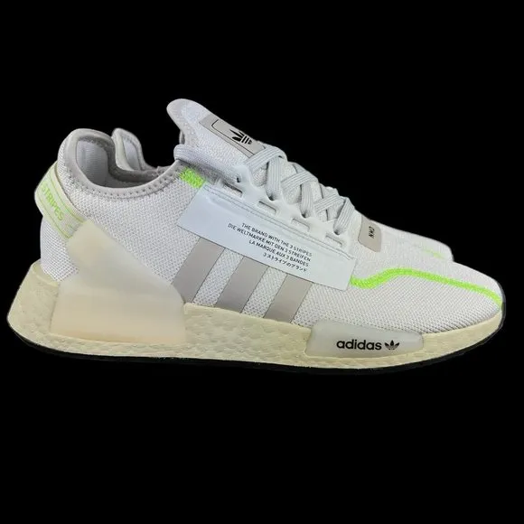 Adidas NMD_R1.V2 White Lime Green Shoes GY6165 Men's Sizes 9 - 13