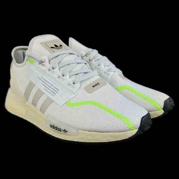 Adidas NMD_R1.V2 White Lime Green Shoes GY6165 Men's Sizes 9 - 13
